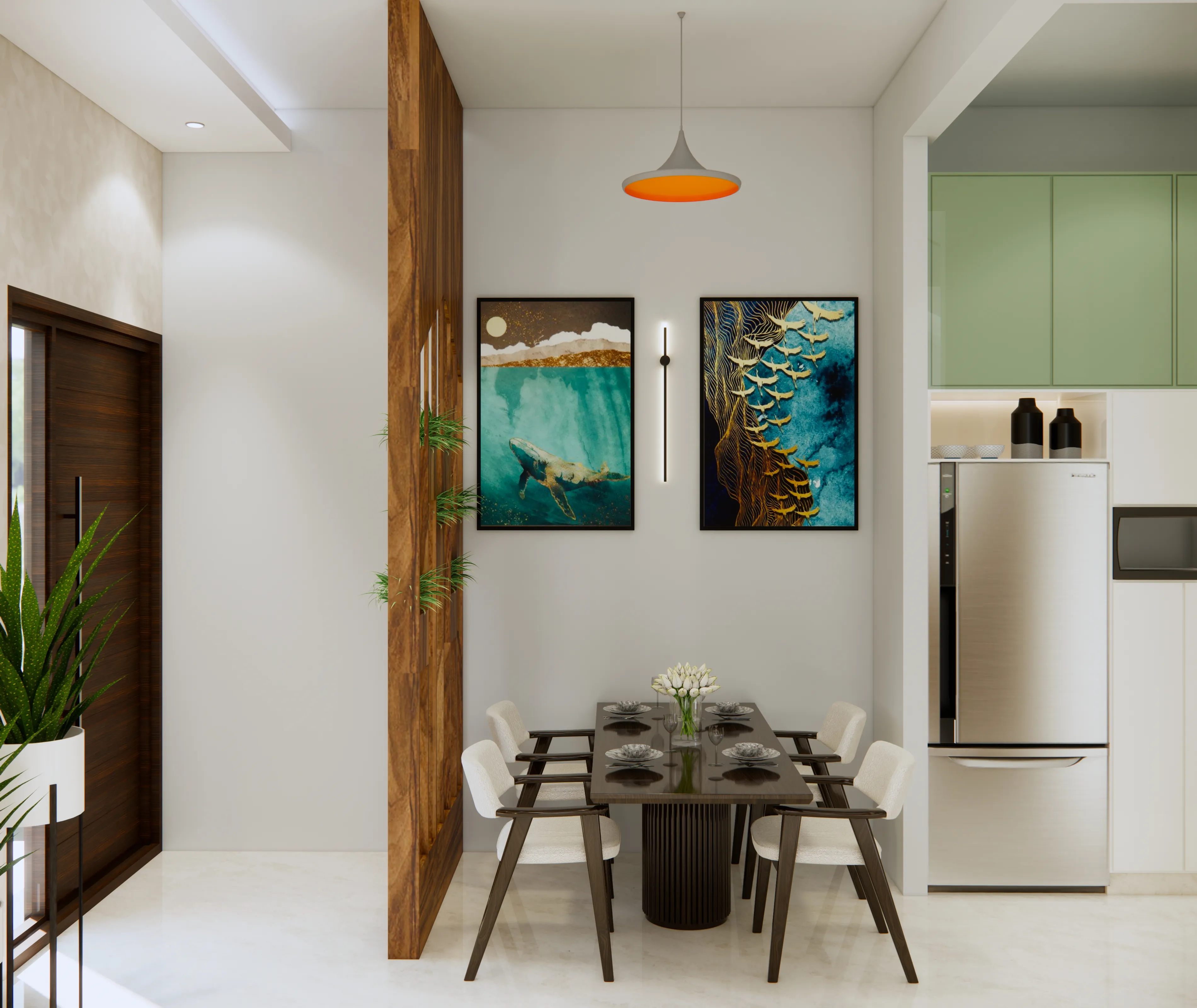 Modern Dining Room Interior Design Bangalore