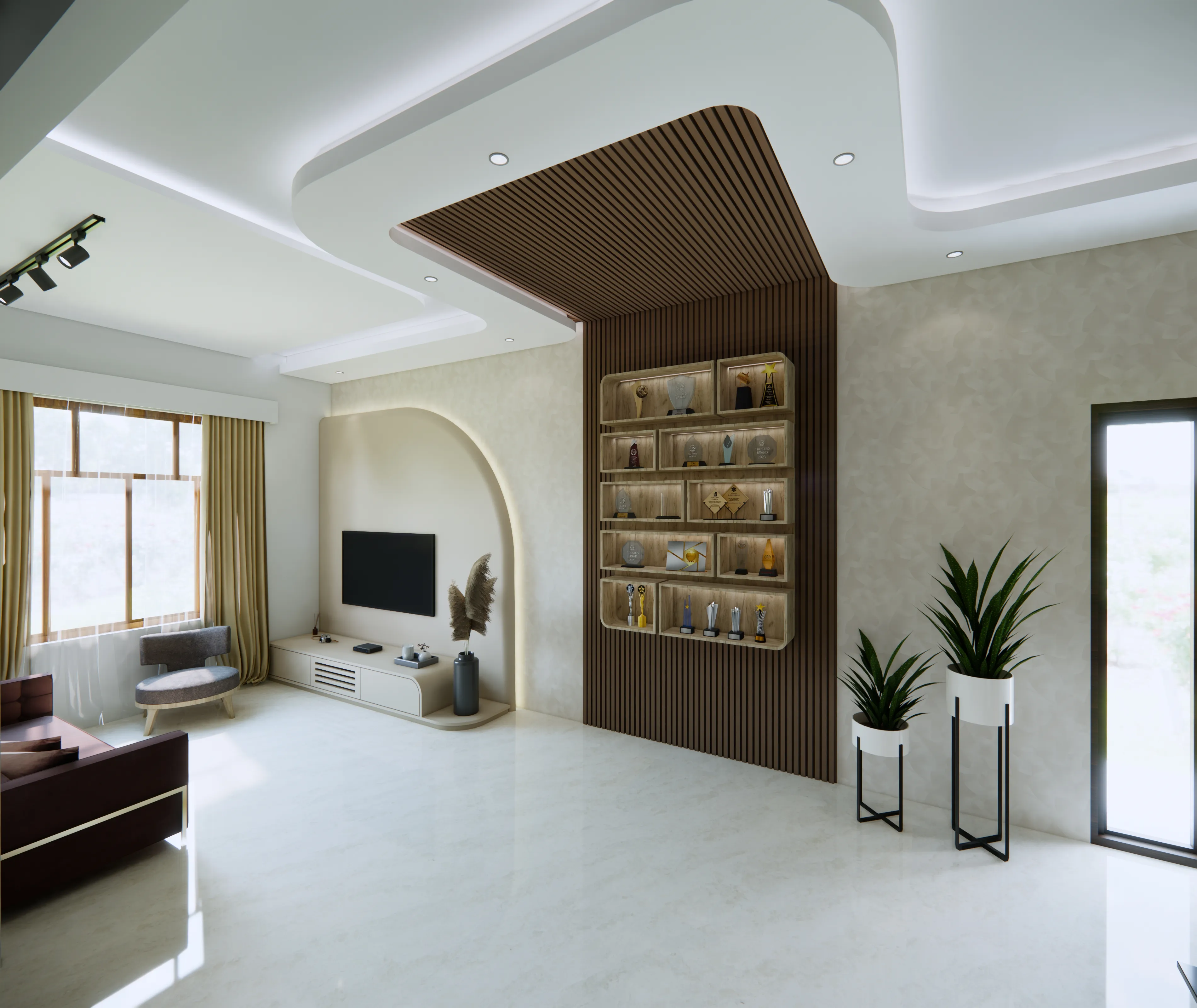 Modern Living Room Interior Design Bangalore