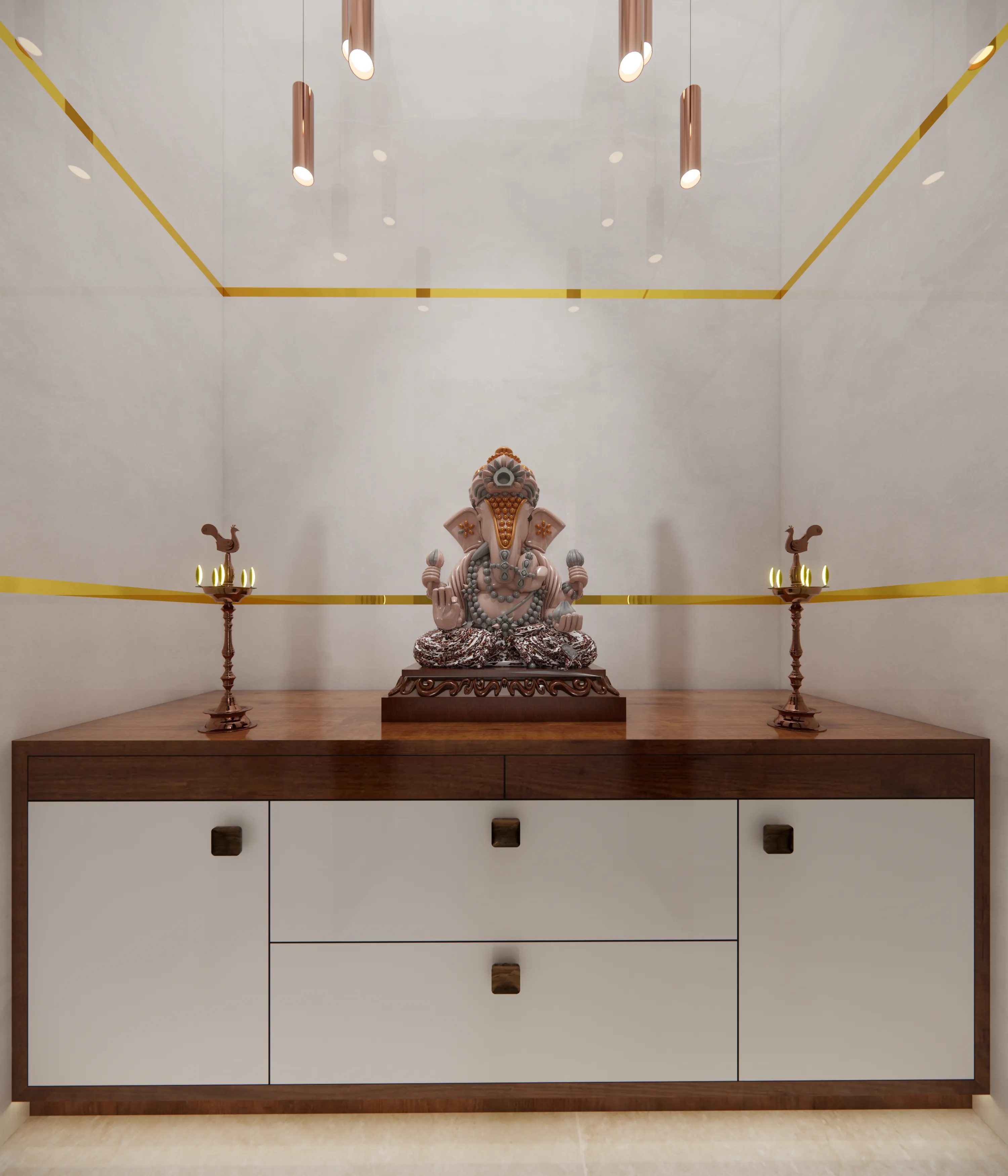 Modern Pooja Room Interior Design Bangalore